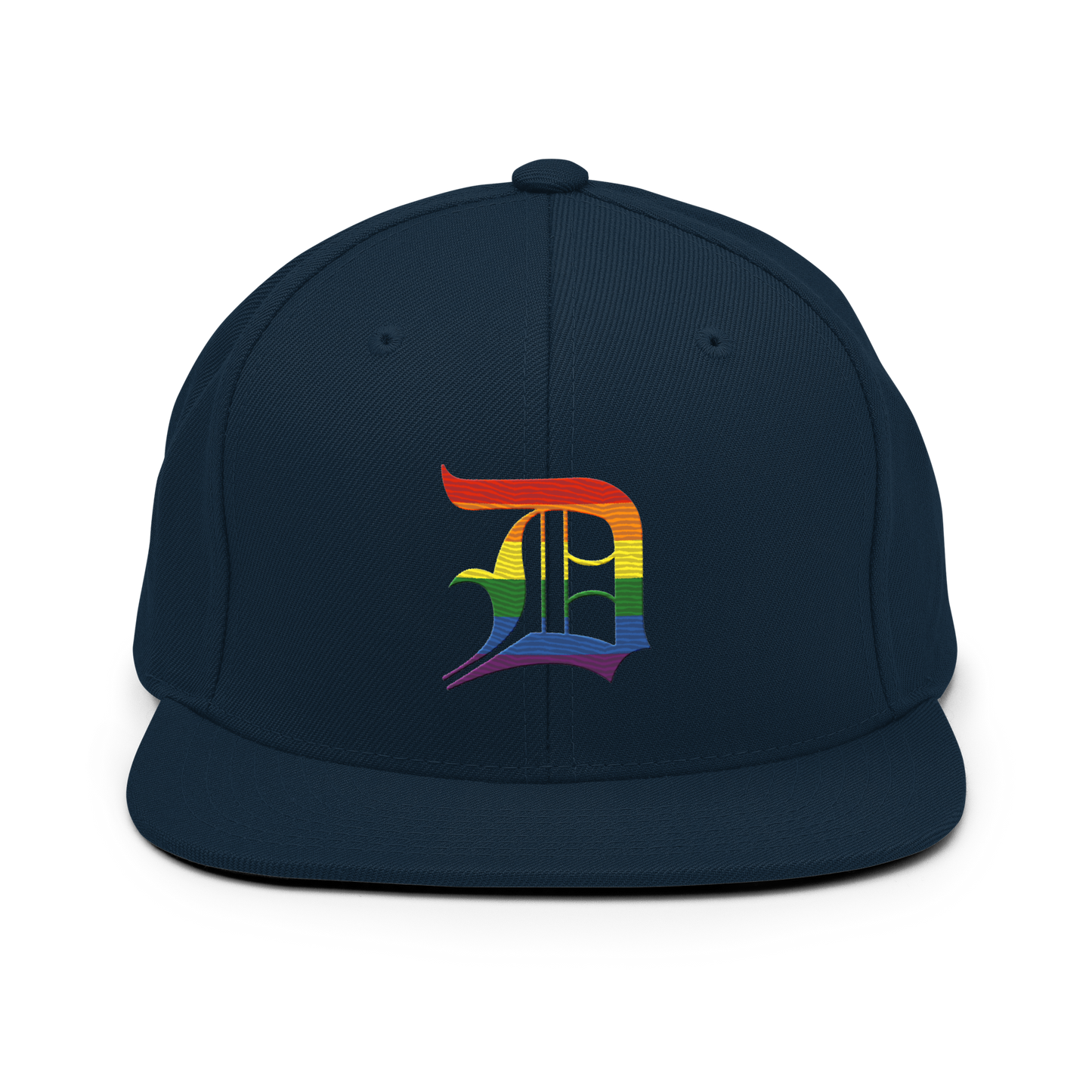 Detroit 'Old English D' Vintage Snapback (Rainbow Pride Edition)