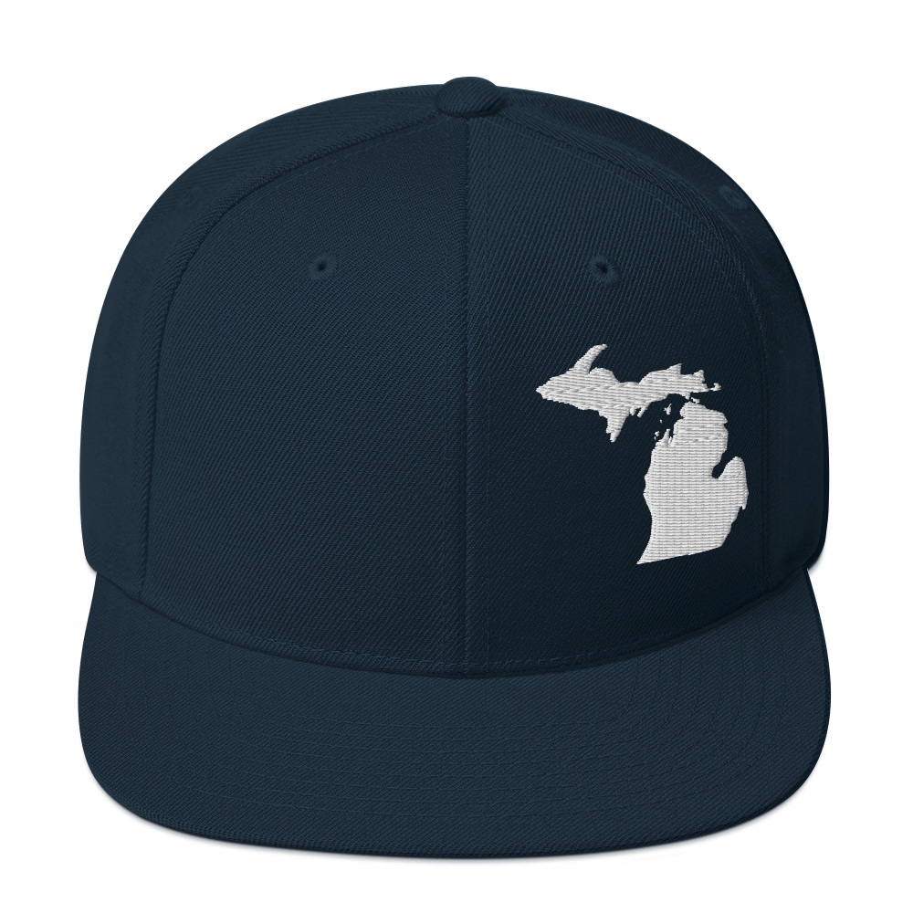 Michigan Vintage Snapback | White Outline