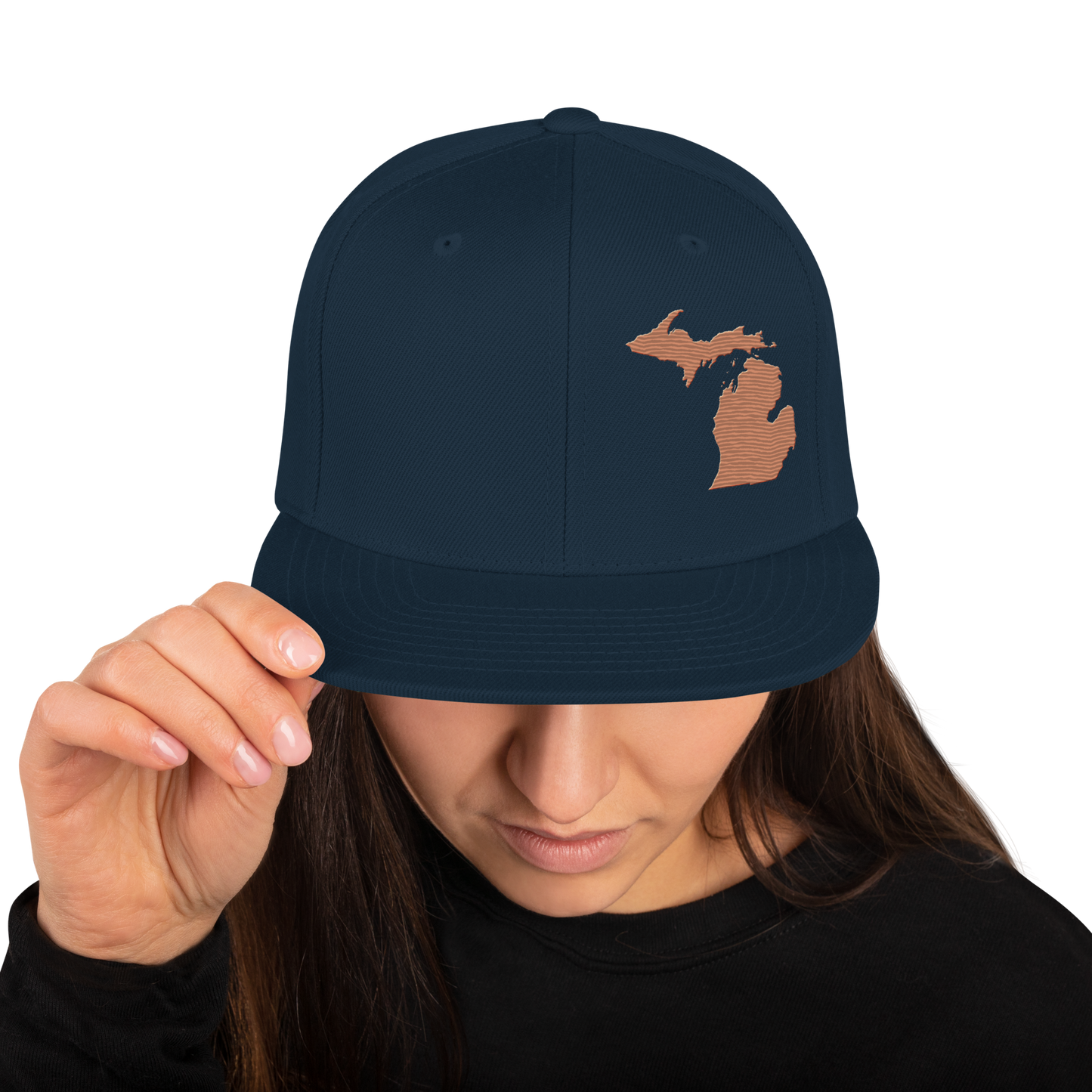 Michigan Vintage Snapback | Copper Outline