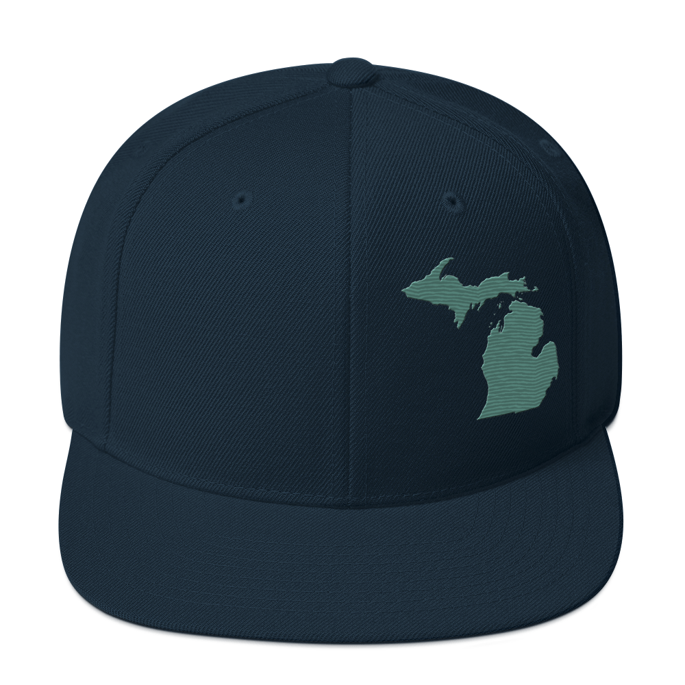 Michigan Vintage Snapback | Copper Green Outline