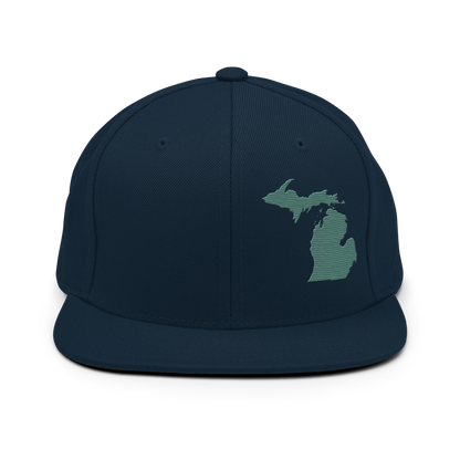 Michigan Vintage Snapback | Copper Green Outline