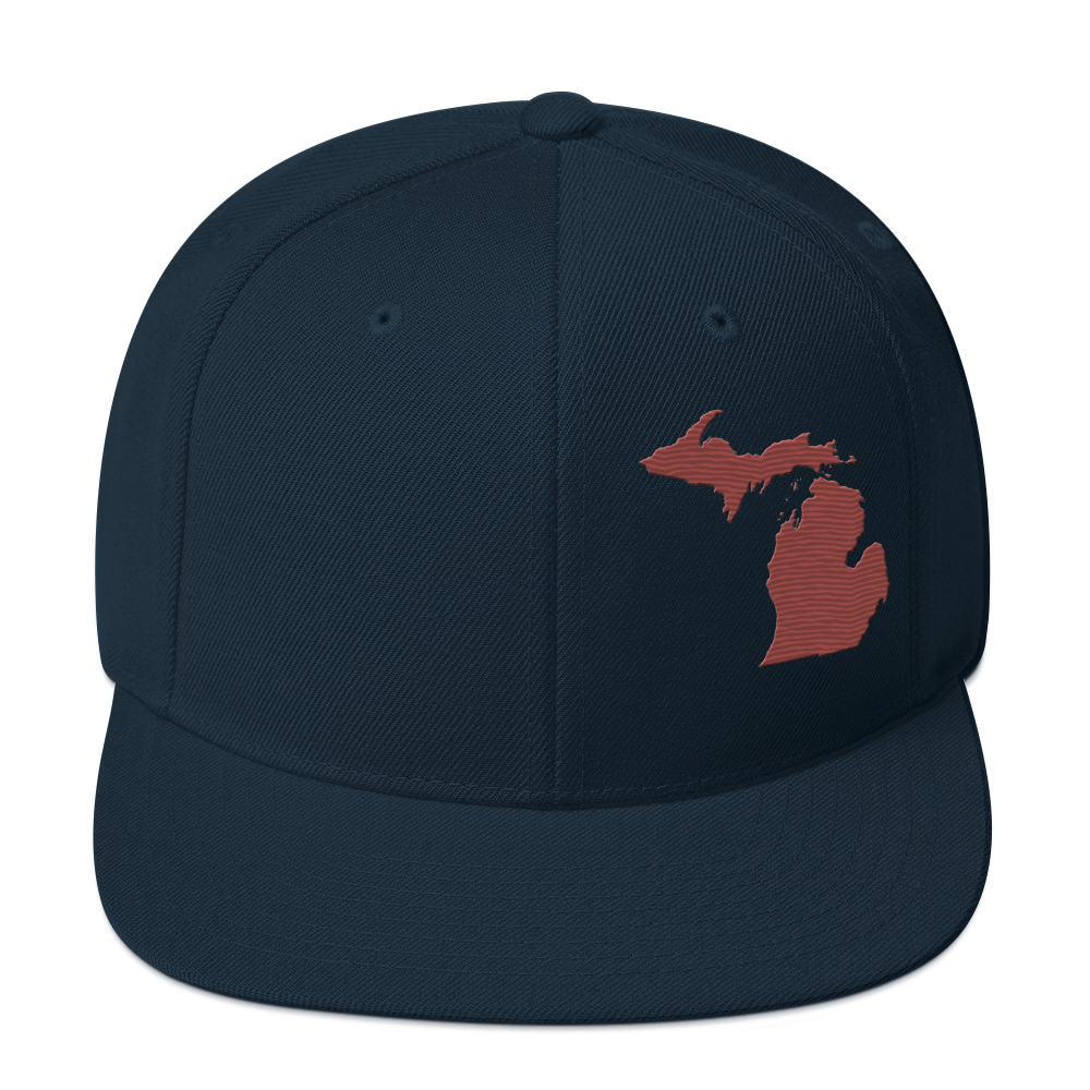 Michigan Vintage Snapback | Ore Dock Red Outline