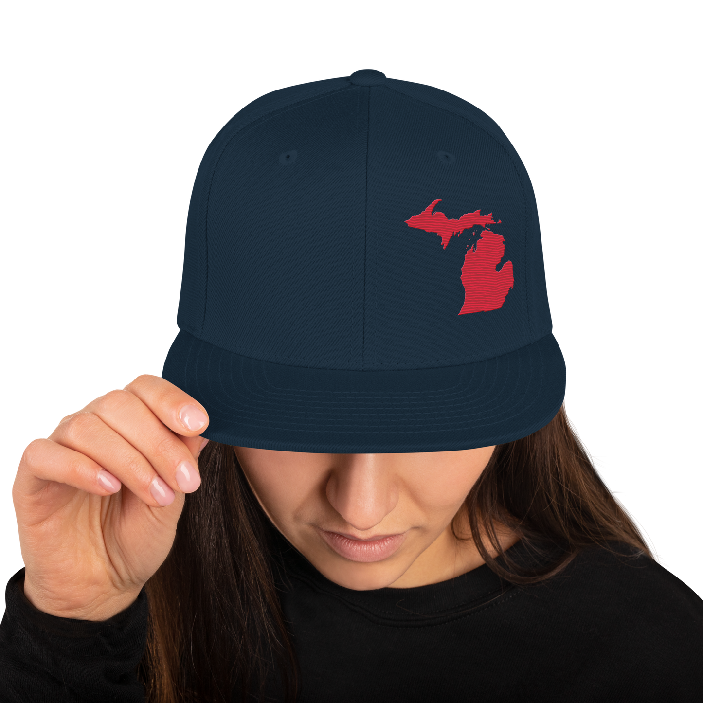 Michigan Vintage Snapback | Lighthouse Red Outline