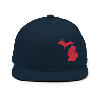 Michigan Vintage Snapback | Lighthouse Red Outline