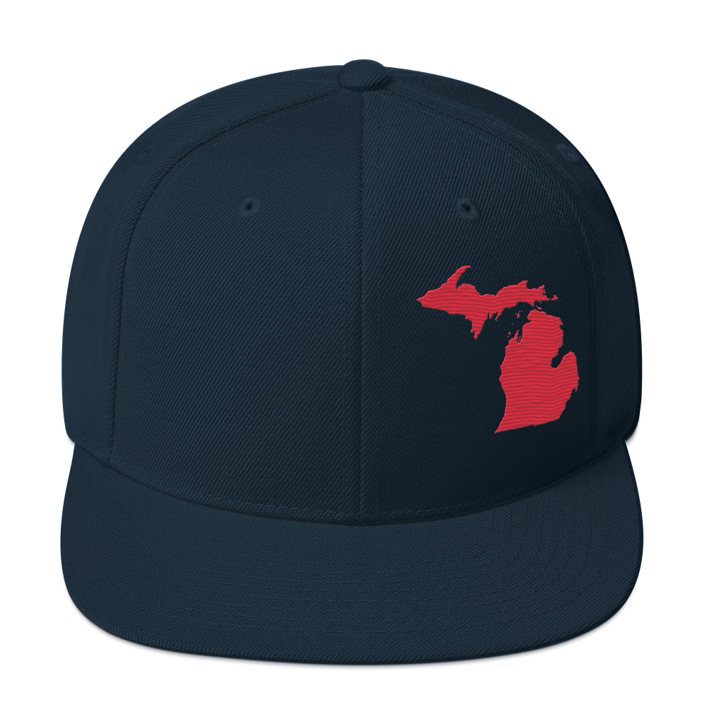 Michigan Vintage Snapback | Lighthouse Red Outline