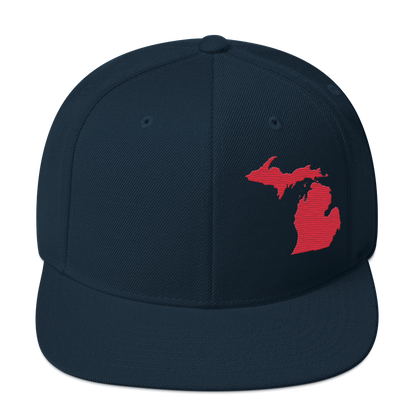 Michigan Vintage Snapback | Lighthouse Red Outline