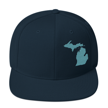 Michigan Vintage Snapback | Huron Blue Outline