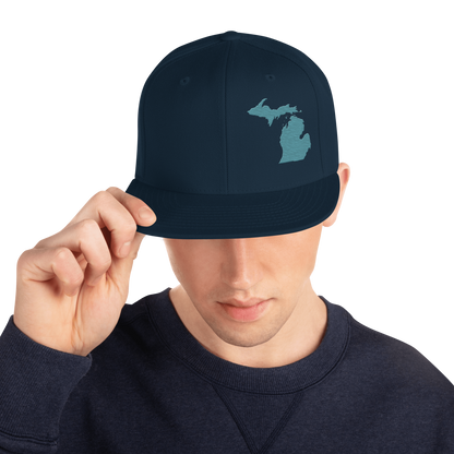 Michigan Vintage Snapback | Huron Blue Outline