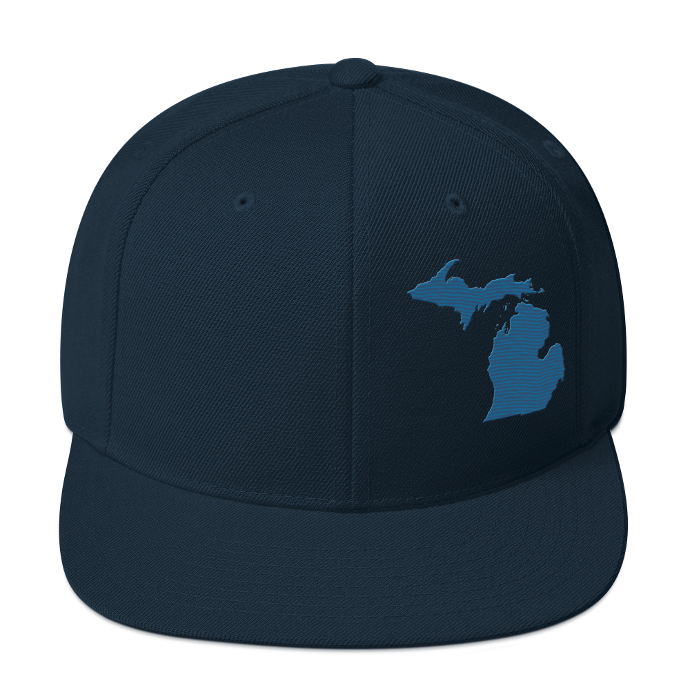 Michigan Vintage Snapback | Blueberry Outline