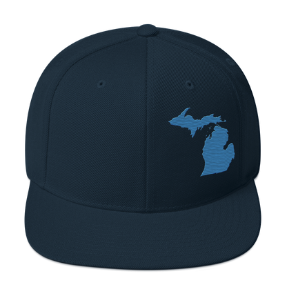 Michigan Vintage Snapback | Superior Blue Outline