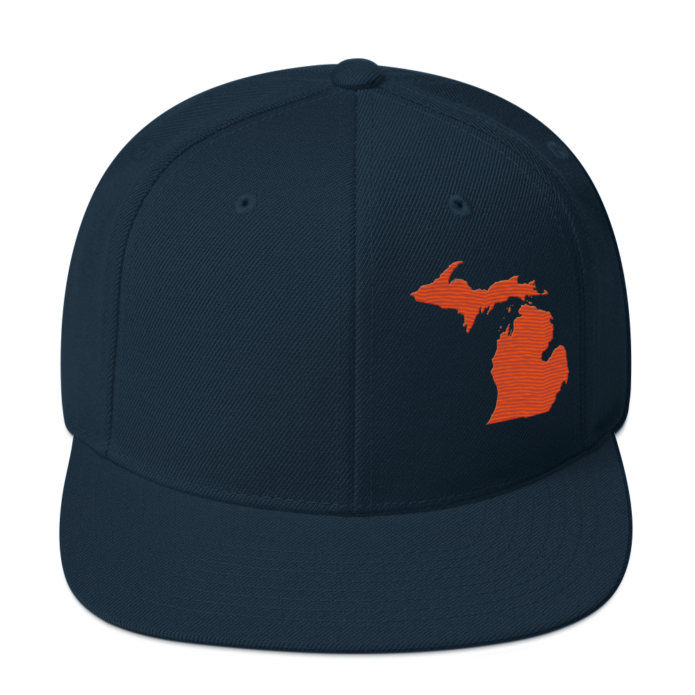 Michigan Vintage Snapback | Maple Leaf Orange Outline