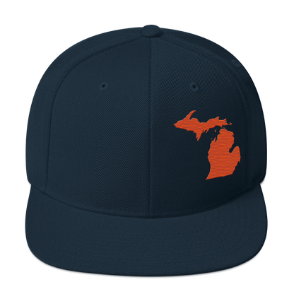 Michigan Vintage Snapback | Maple Leaf Orange Outline