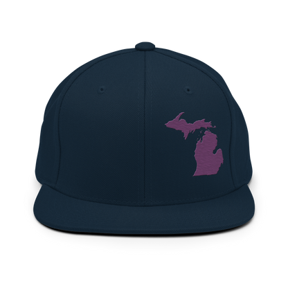 Michigan Vintage Snapback | Plum Outline