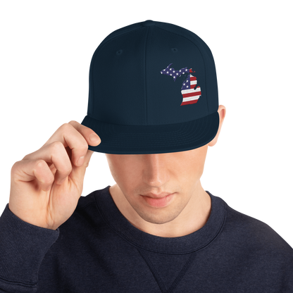 Michigan Vintage Snapback | Patriotic Outline