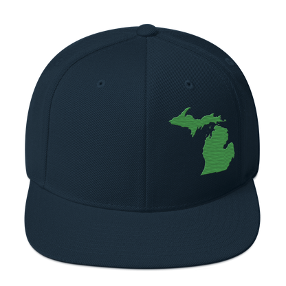 Michigan Vintage Snapback | Shamrock Green Outline