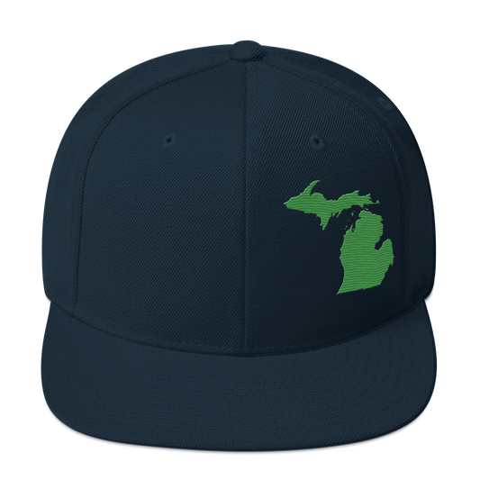 Michigan Vintage Snapback | Shamrock Green Outline