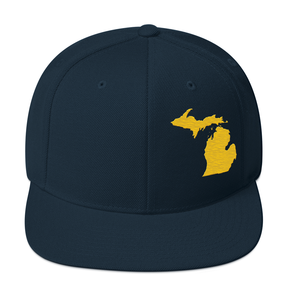 Michigan Vintage Snapback | Maize Outline