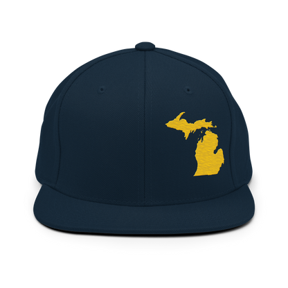 Michigan Vintage Snapback | Maize Outline