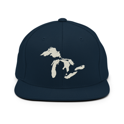 Great Lakes Vintage Snapback | Ivory White