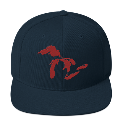 Great Lakes Vintage Snapback | Thimbleberry Red