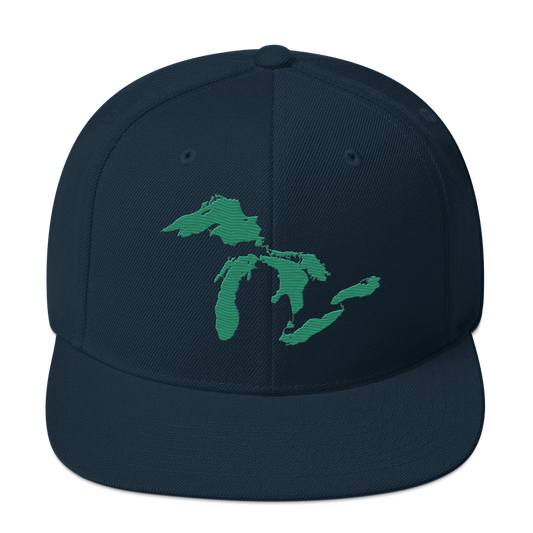 Great Lakes Vintage Snapback | Emerald Green