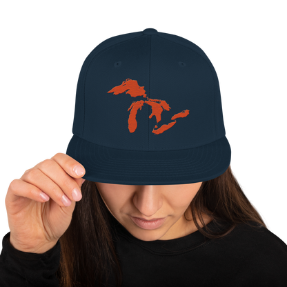 Great Lakes Vintage Snapback | Maple Leaf Orange