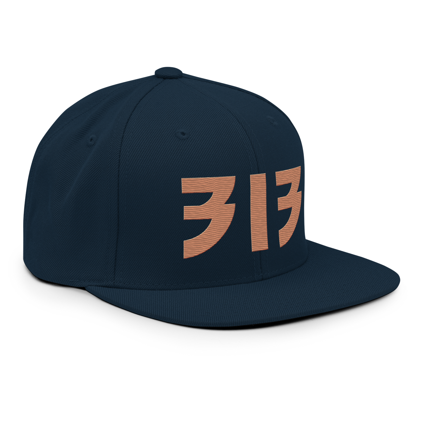 Detroit '313' Vintage Snapback (Glam Rock Font) | Copper