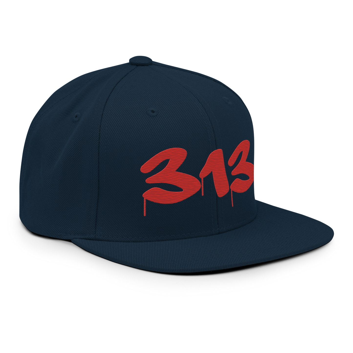 Detroit '313' Vintage Snapback (Tag Font) | Aliform Red