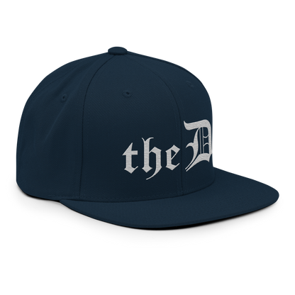 Detroit 'The D' Vintage Snapback | Platinum