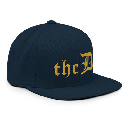 Detroit 'The D' Vintage Snapback | Gold