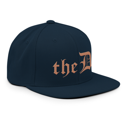 Detroit 'The D' Vintage Snapback | Copper