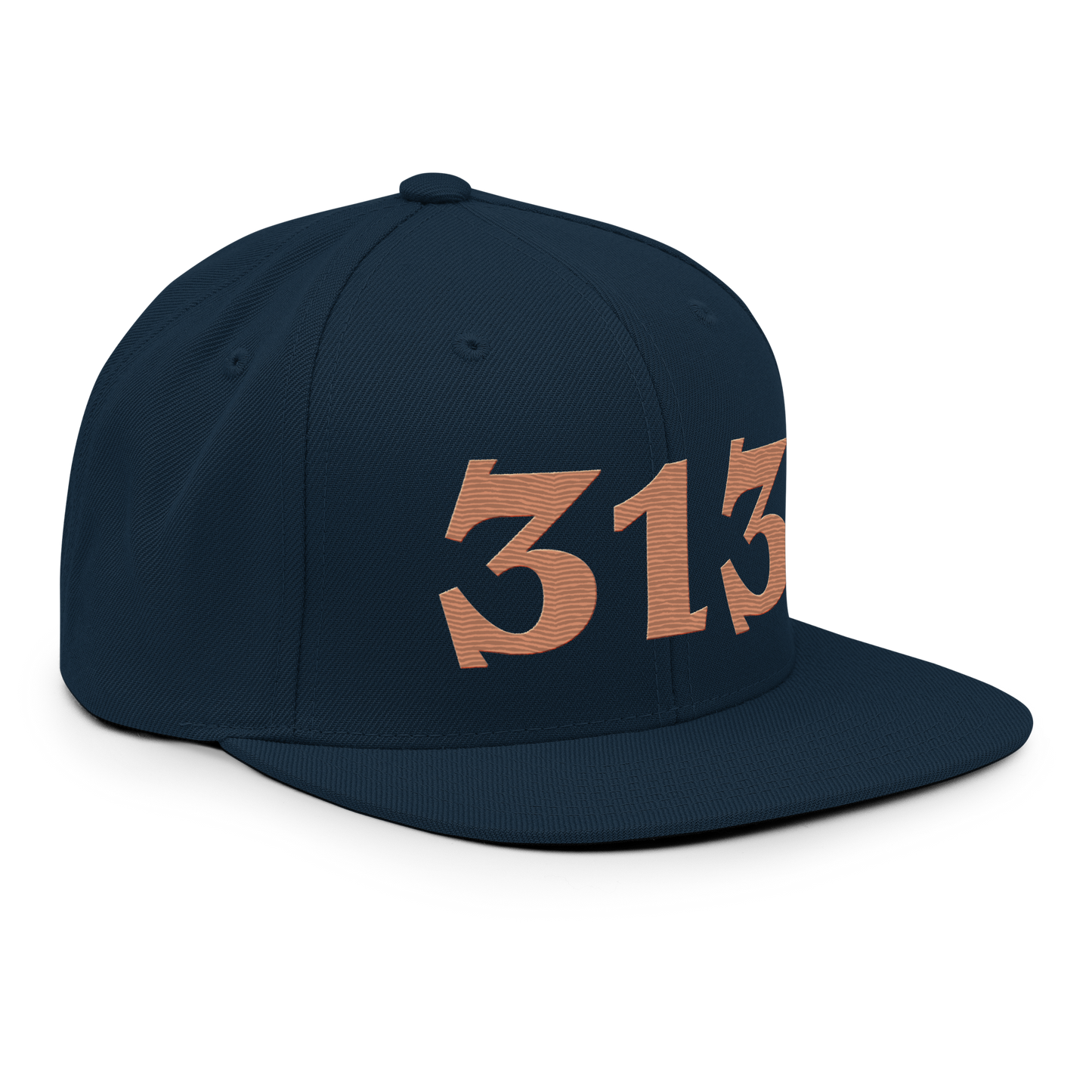 Detroit '313' Vintage Snapback (Angry Font) | Copper