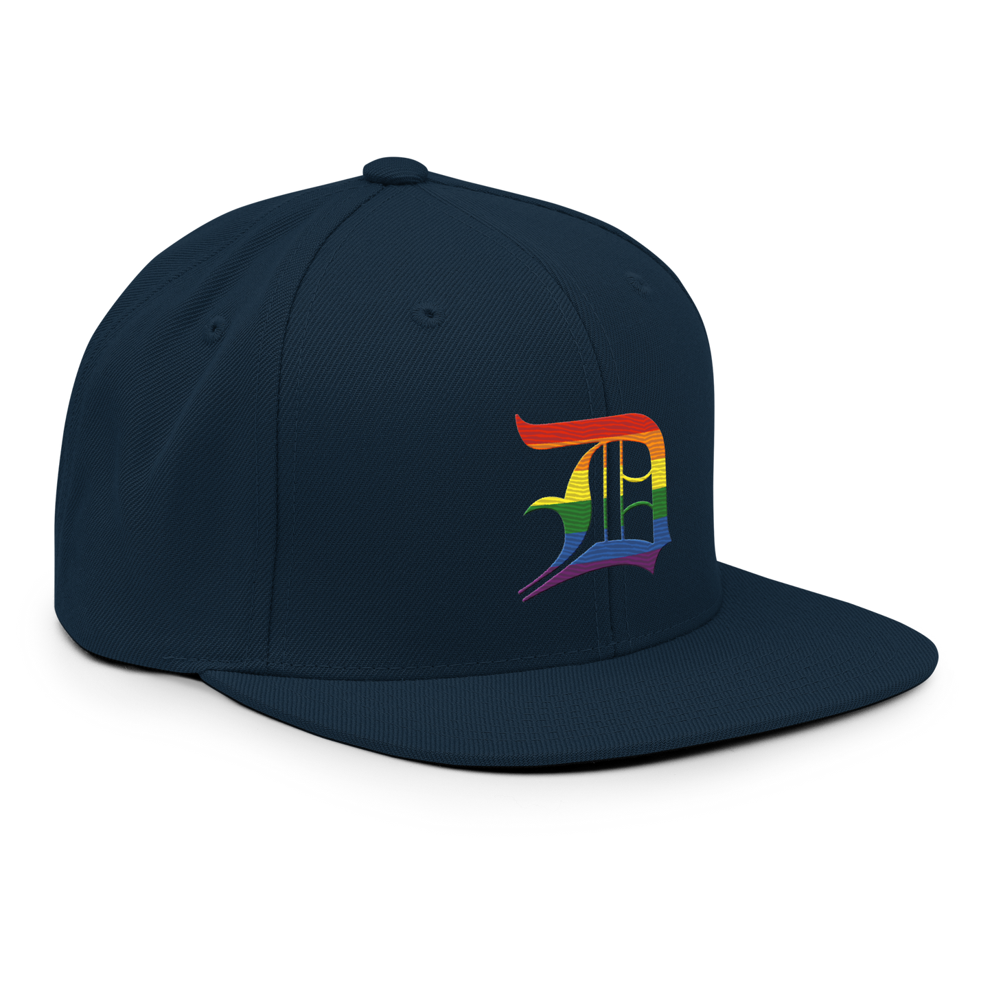 Detroit 'Old English D' Vintage Snapback (Rainbow Pride Edition)