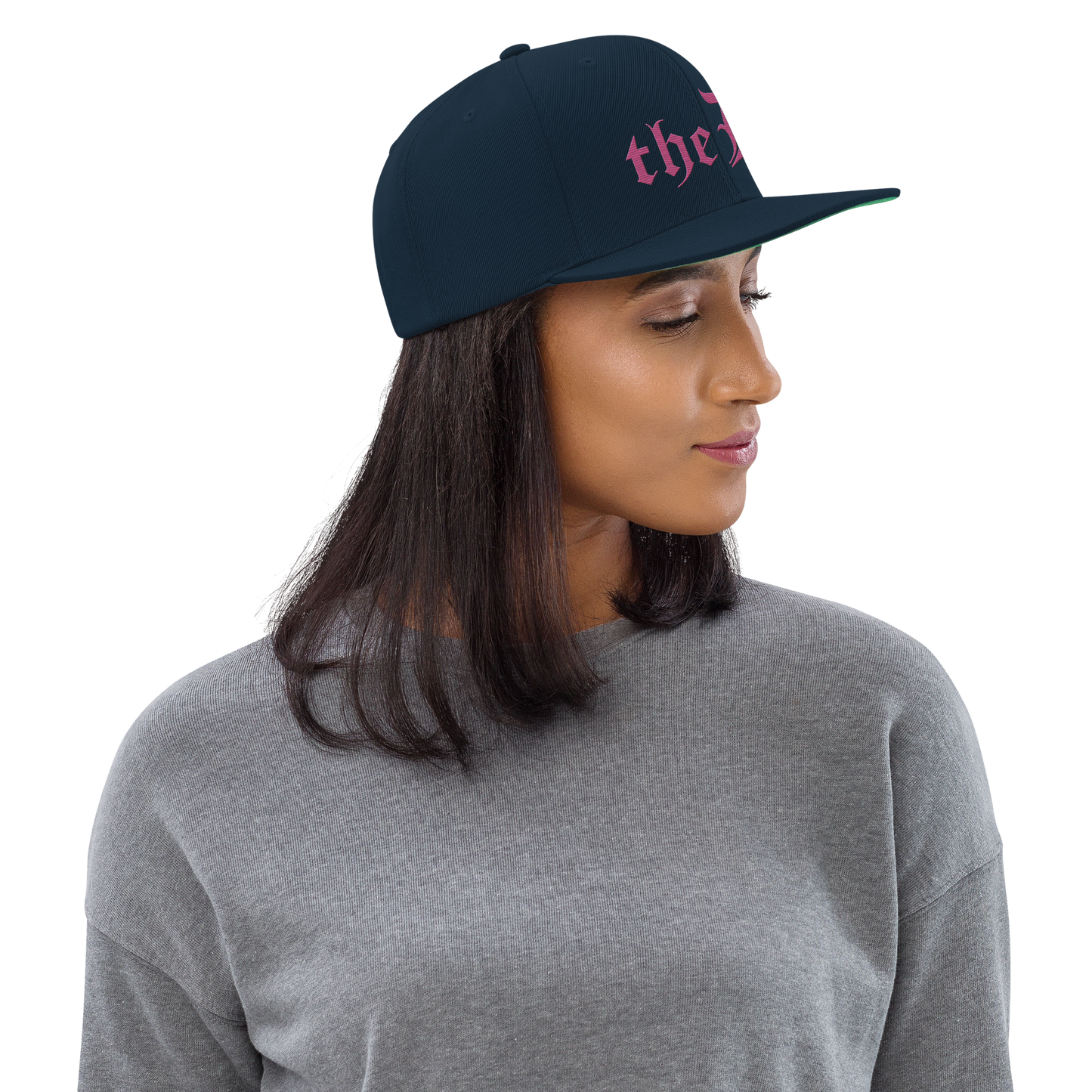 Detroit 'The D' Vintage Snapback | Apple Blossom Pink