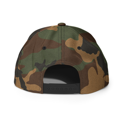 Lake Superior Camo Snapback | Safety Orange