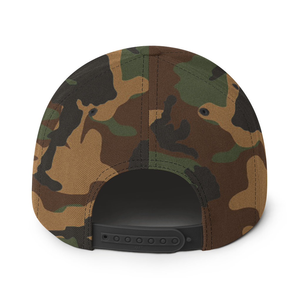 Great Lakes Camo Snapback | Safety Orange