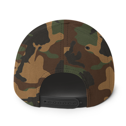 Great Lakes Camo Snapback | Safety Orange