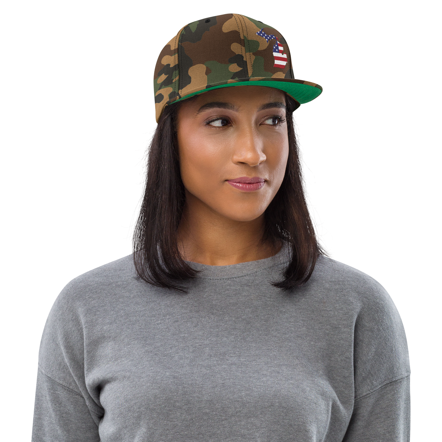 Michigan Camo Snapback | Patriotic Outline