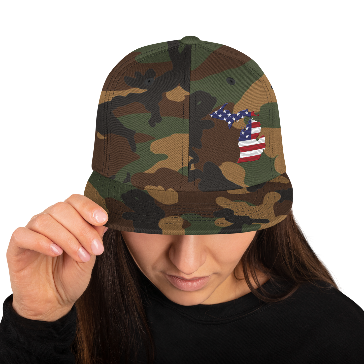 Michigan Camo Snapback | Patriotic Outline