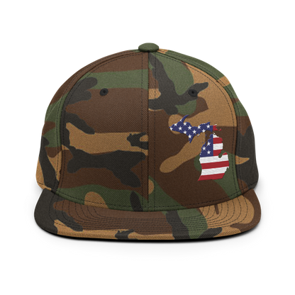 Michigan Camo Snapback | Patriotic Outline