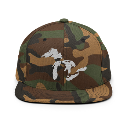 Great Lakes Camo Snapback | Platinum