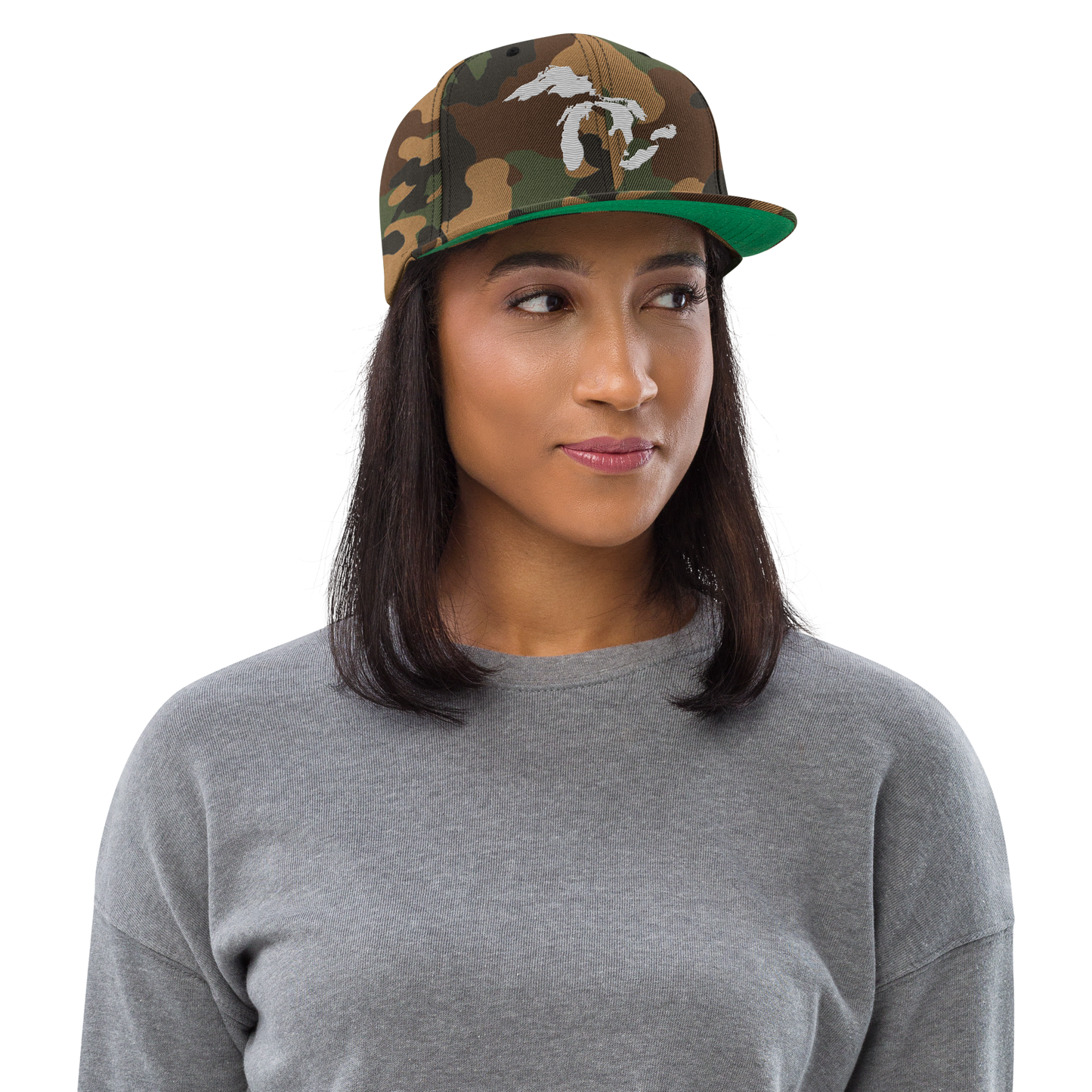 Great Lakes Camo Snapback | Platinum