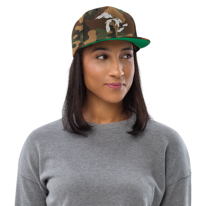 Great Lakes Camo Snapback | Platinum