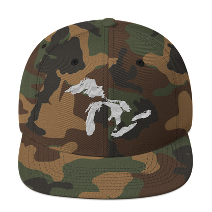 Great Lakes Camo Snapback | Platinum