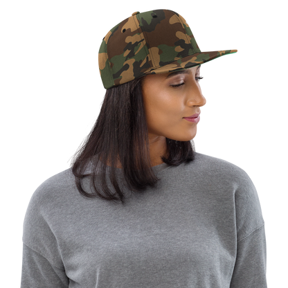 Michigan Camo Snapback | White Outline