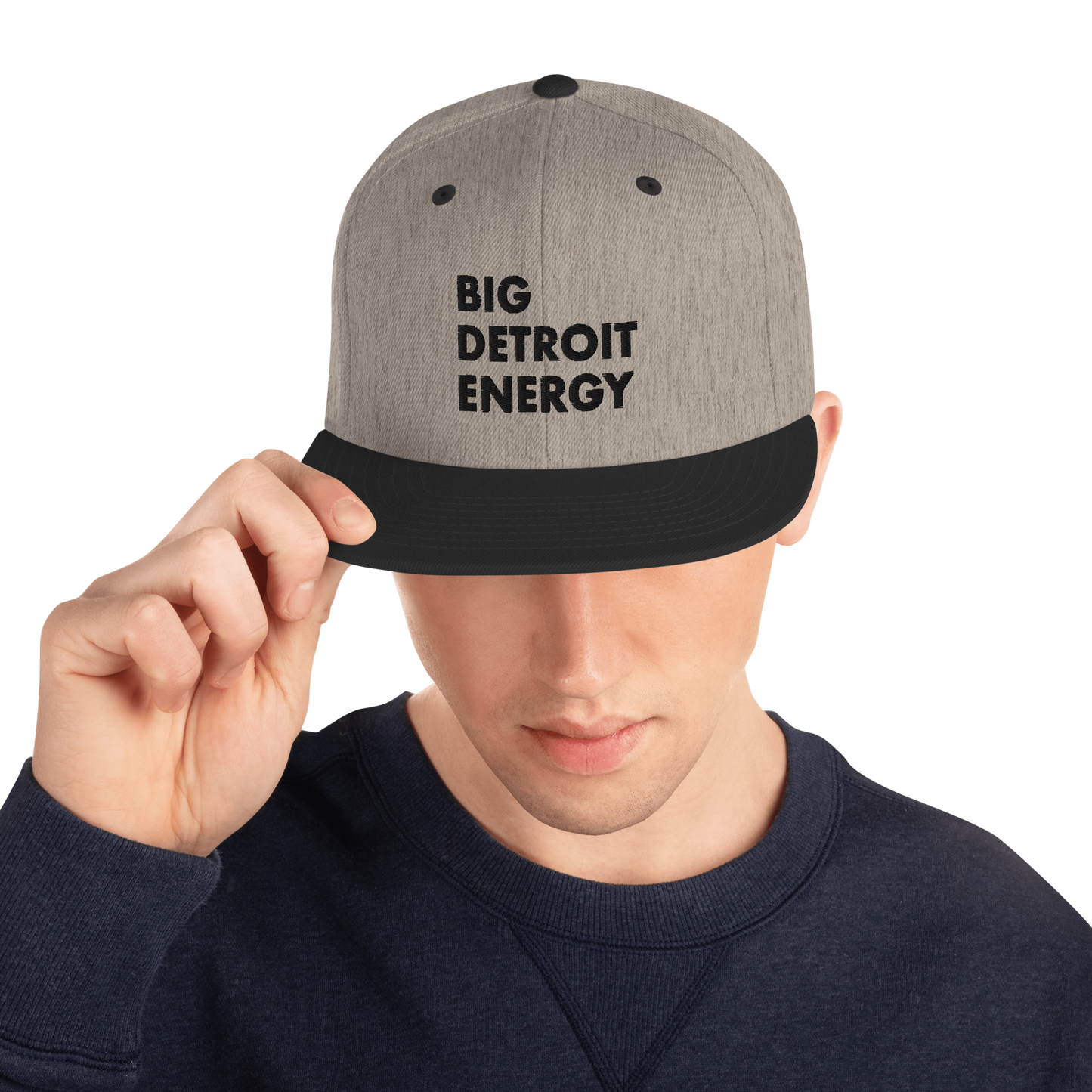 'Big Detroit Energy' Vintage Snapback (Black Emb.)