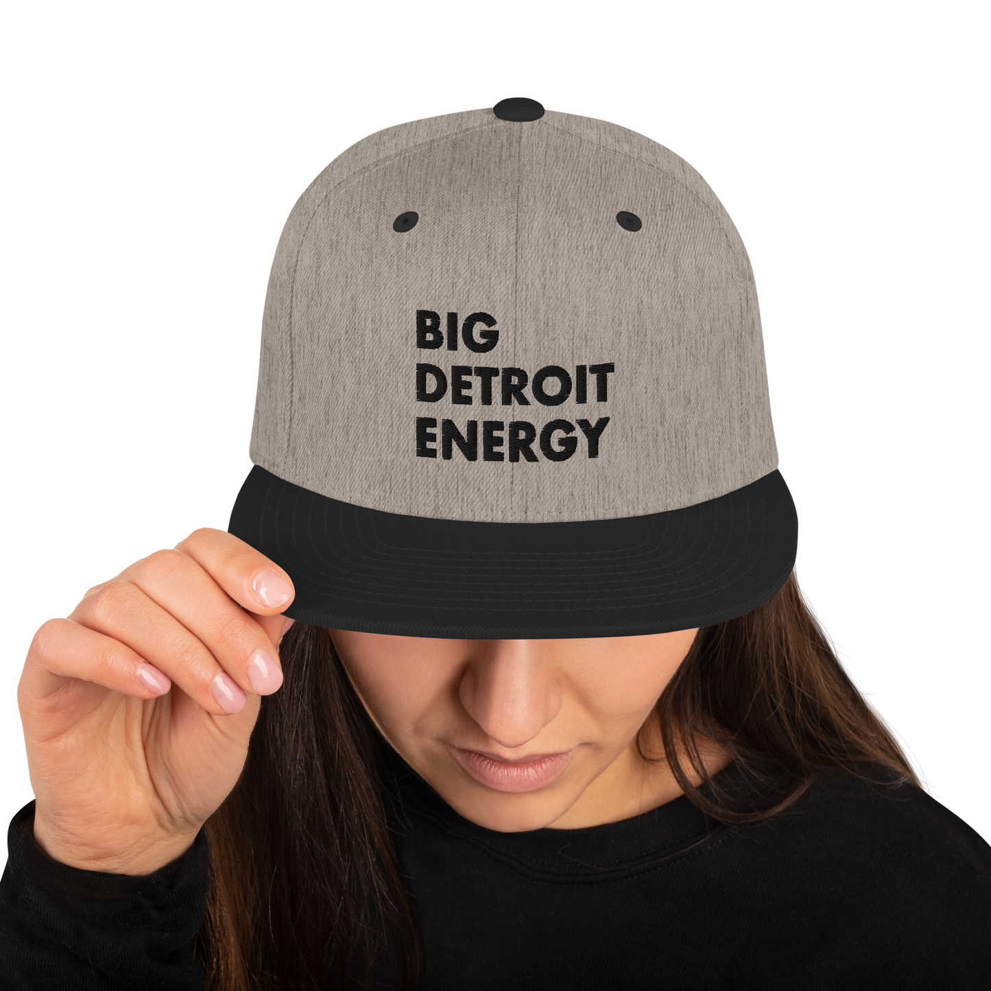 'Big Detroit Energy' Vintage Snapback (Black Emb.)