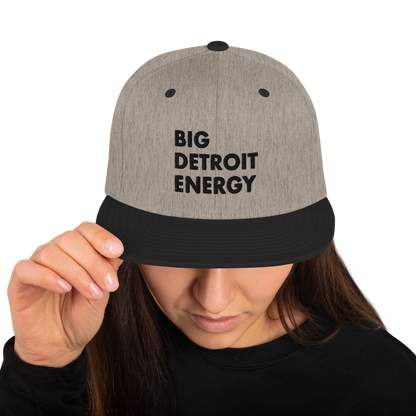 'Big Detroit Energy' Vintage Snapback (Black Emb.)