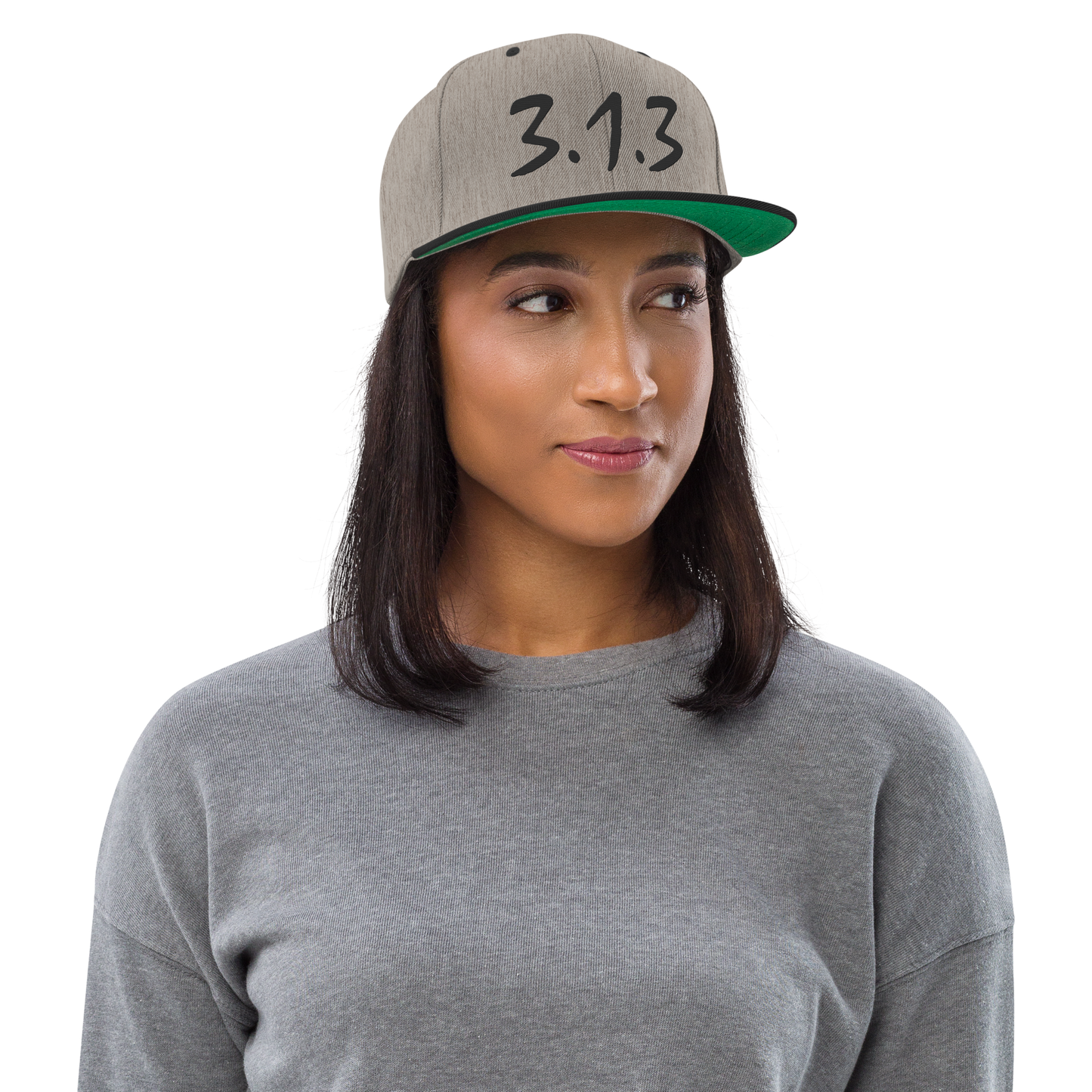 Detroit '313 Vintage Snapback (Black Compton Font)