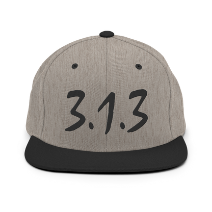 Detroit '313 Vintage Snapback (Black Compton Font)